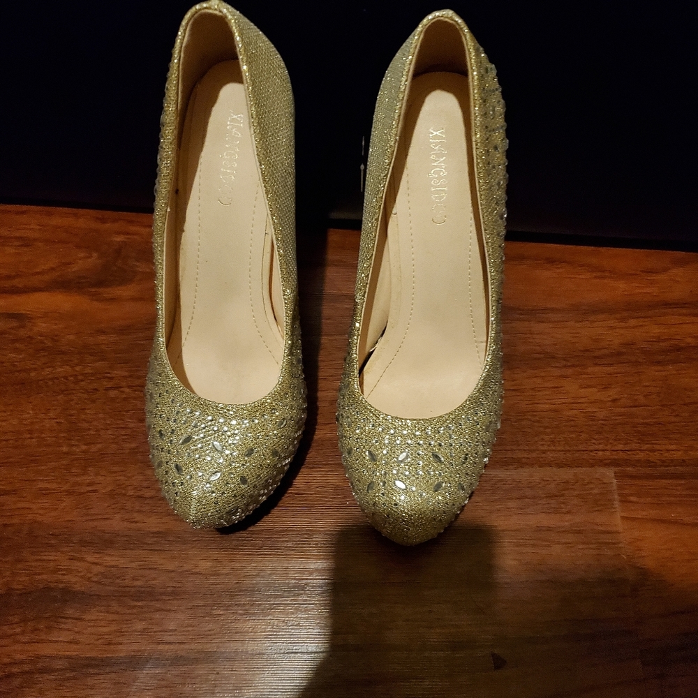Gold heels